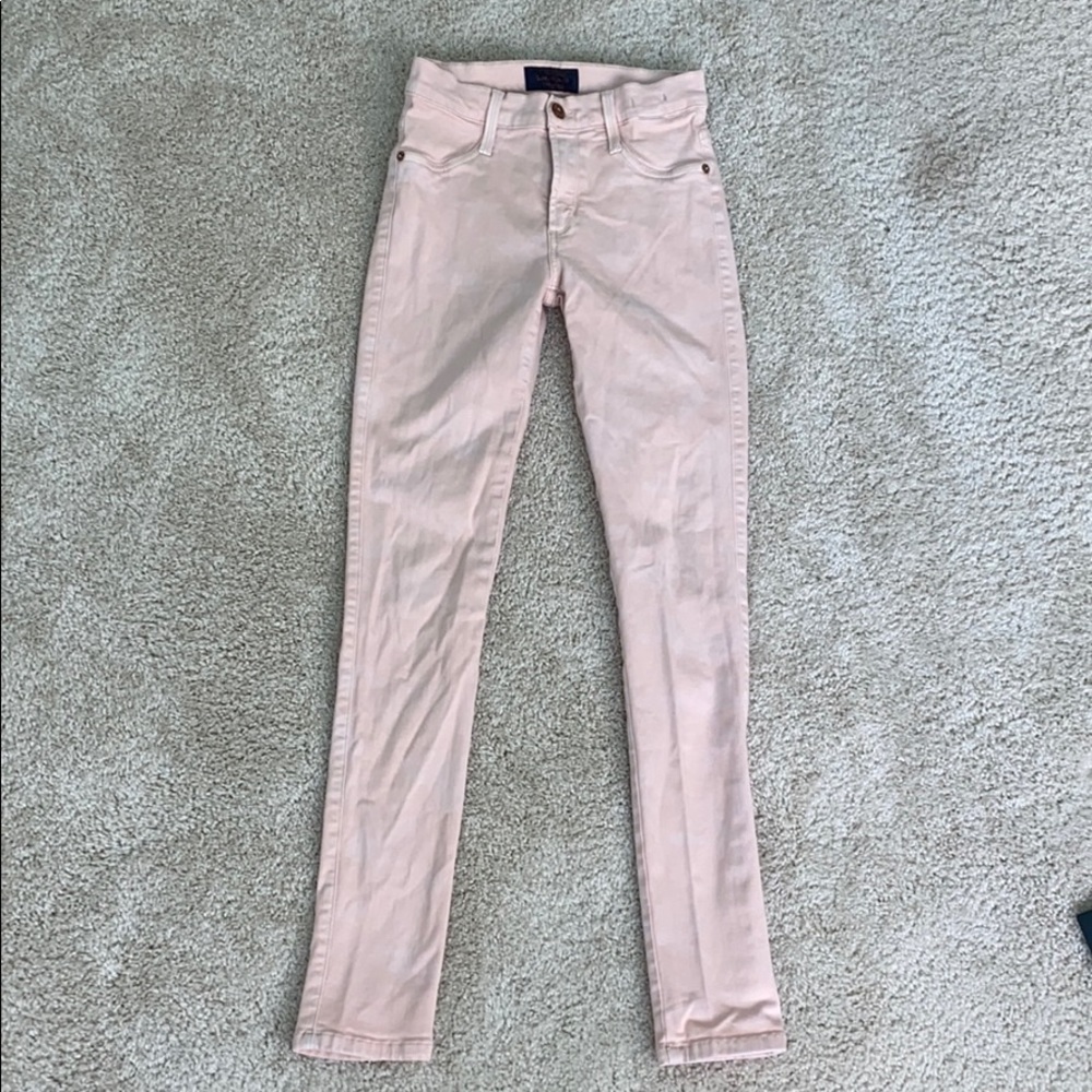 James Jeans Twiggy, pale pink camo stretchy jeans